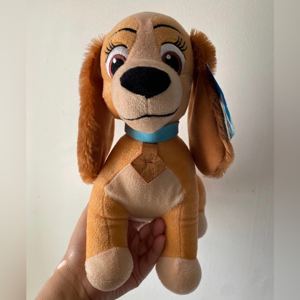 Disney Lady Brown Cute Plush Stuffed Animal Dog Puppy